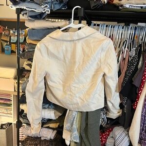 American Eagle cropped blazer creme XXS